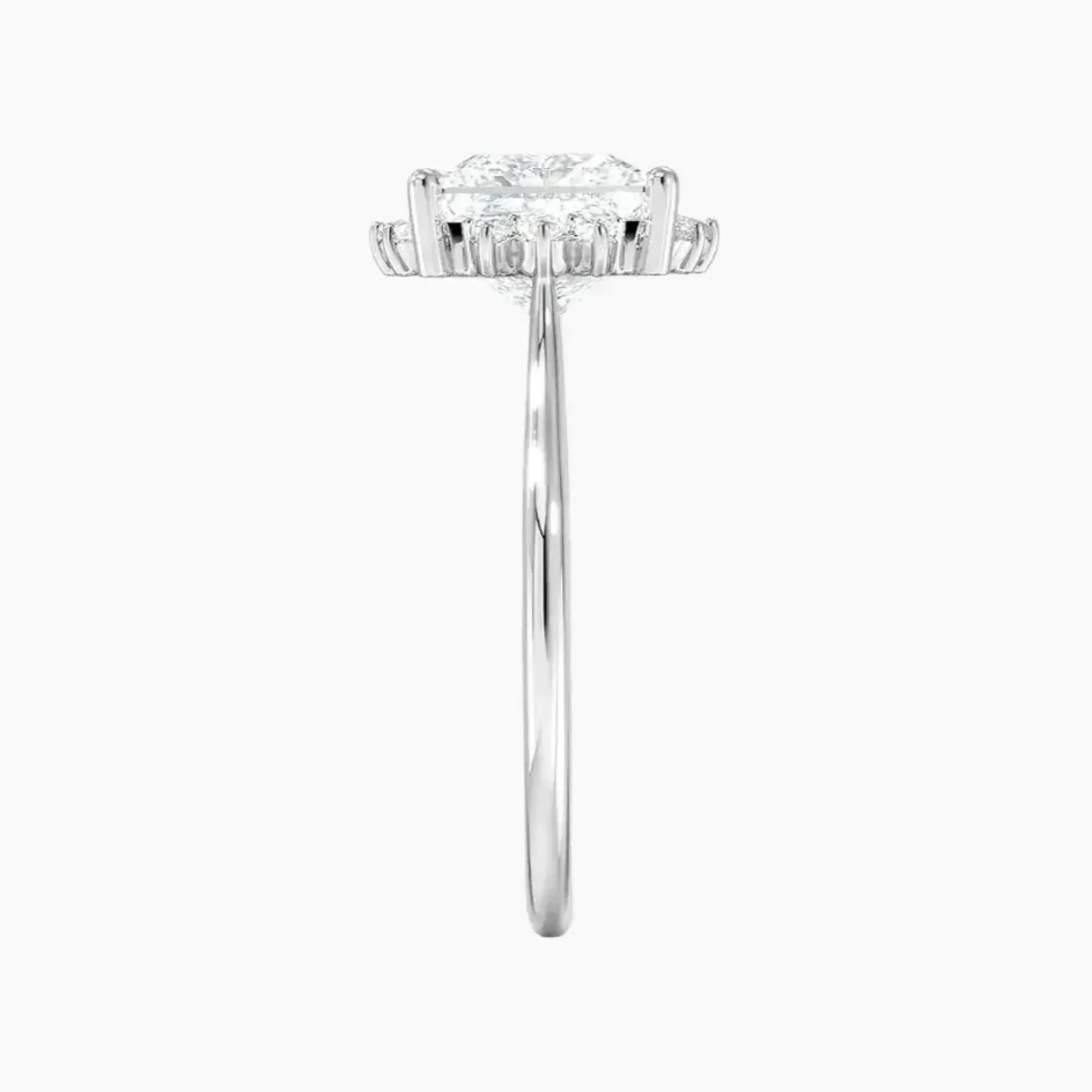 Nadia Princess Designer 2 Carat Lab Grown Diamond Engagement Ring in 18K White Gold