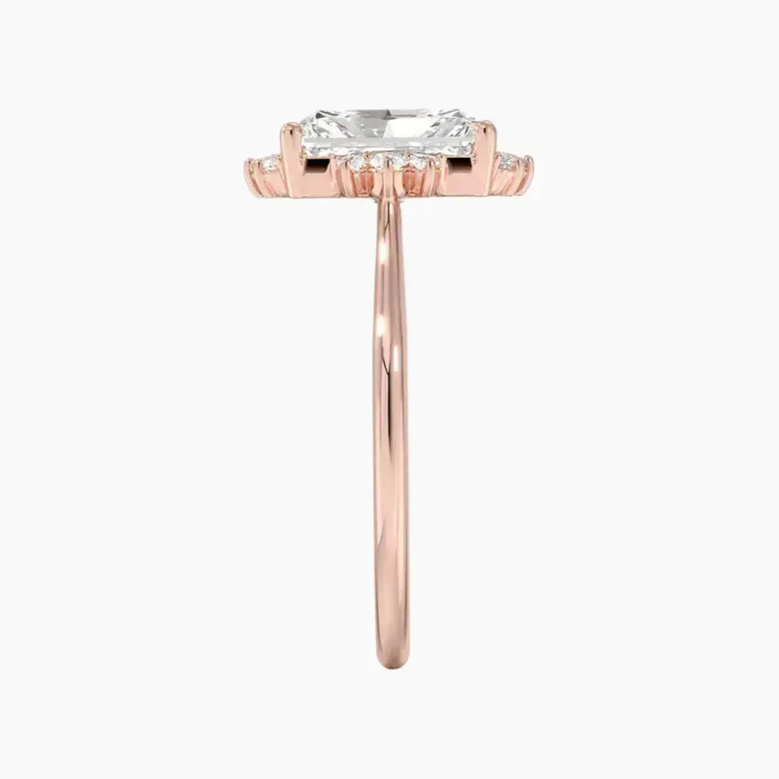 Nadia Radiant Designer 2 Carat Lab Grown Diamond Engagement Ring in 14K Yellow Gold