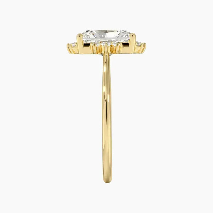 Nadia Radiant Designer 2 Carat Lab Grown Diamond Engagement Ring in 18K Rose Gold