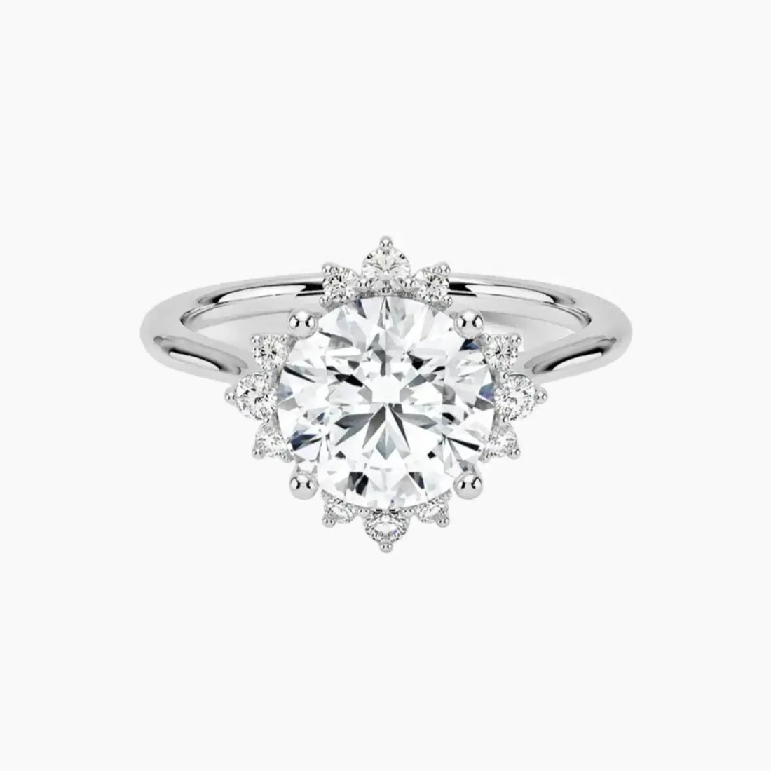 Nadia Round Designer Diamond Ring Setting in 18K Rose Gold