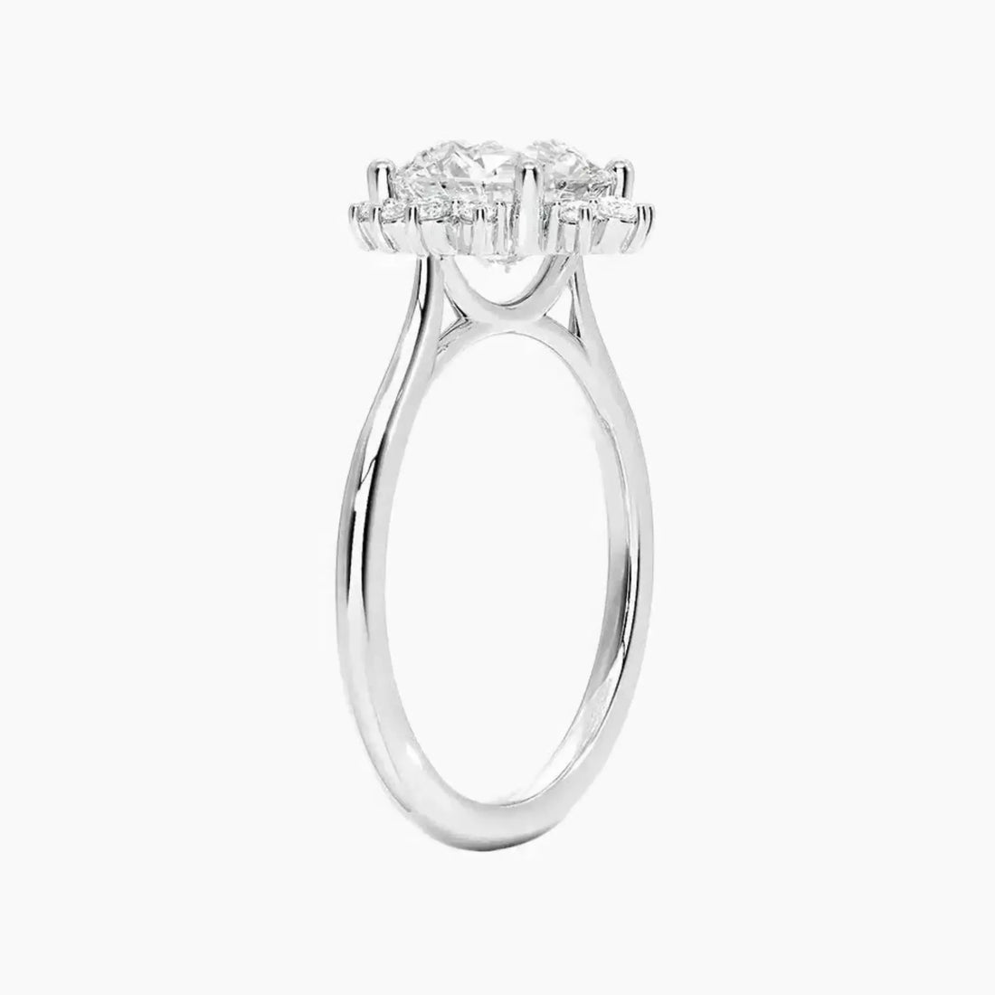 Nadia Round Designer 1 Carat Lab Grown Diamond Engagement Ring in 14K Yellow Gold