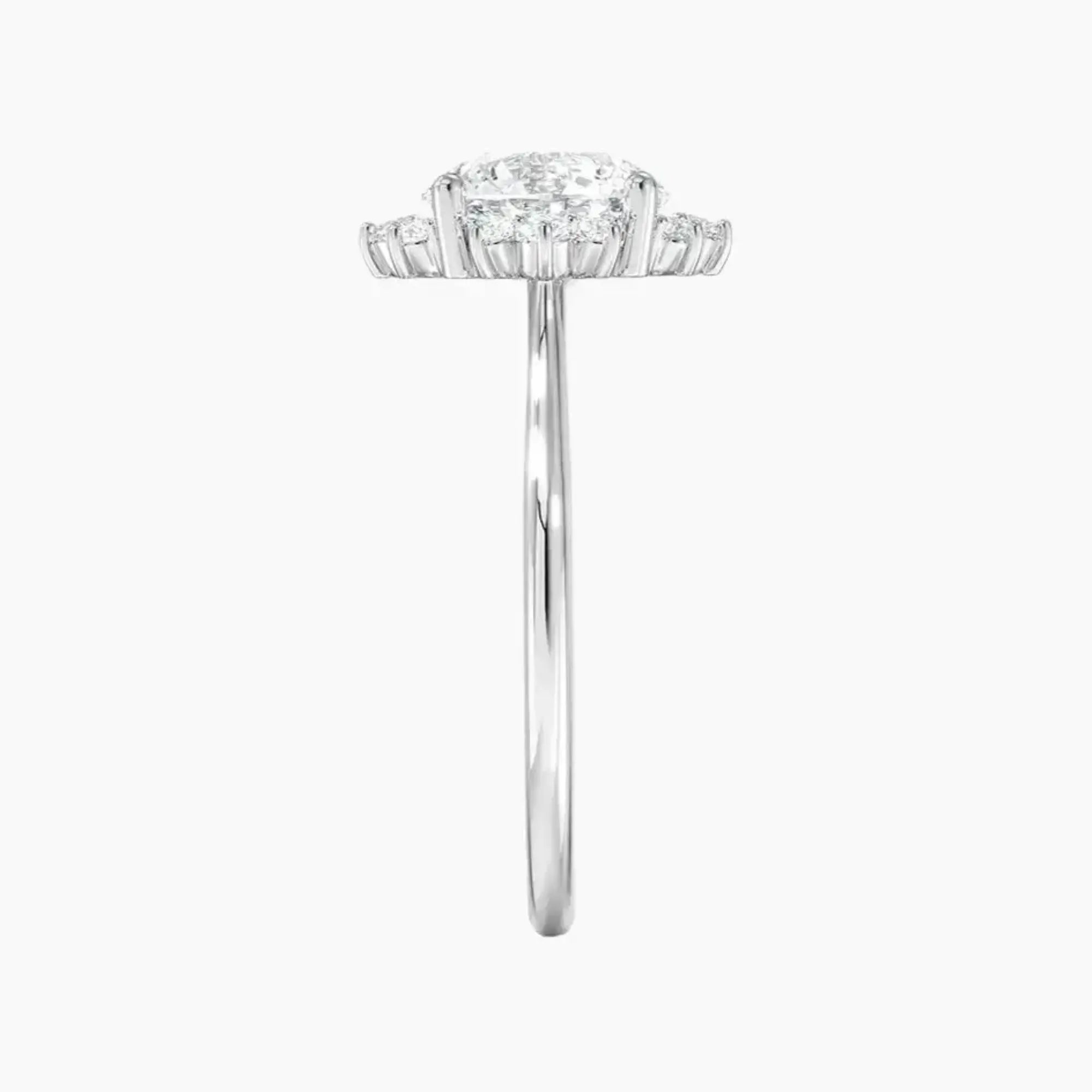 Nadia Round Designer 1 Carat Lab Grown Diamond Engagement Ring in 18K Yellow Gold