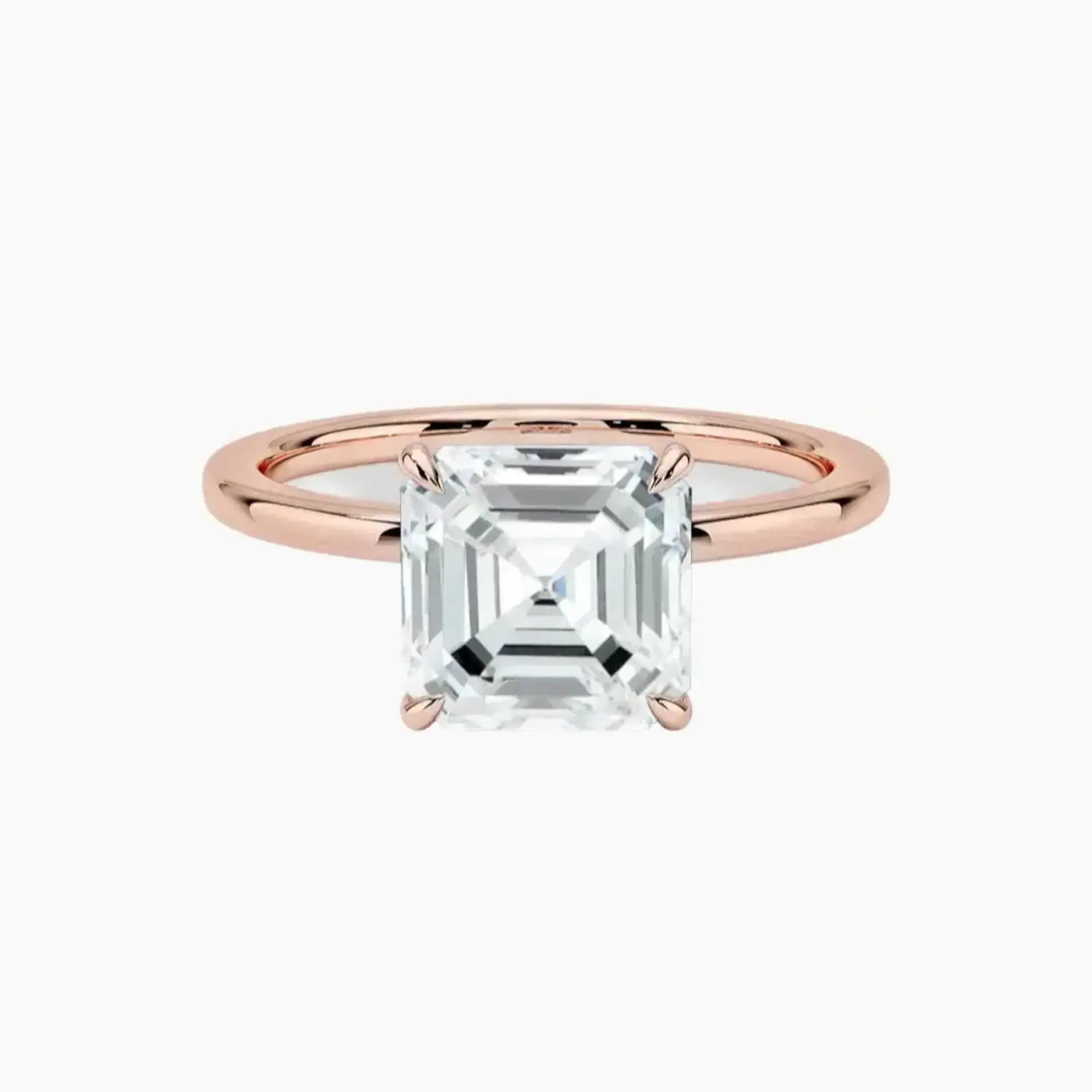 Giselle Asscher Hidden Halo 1 Carat Lab Grown Diamond Engagement Ring in 14K White Gold