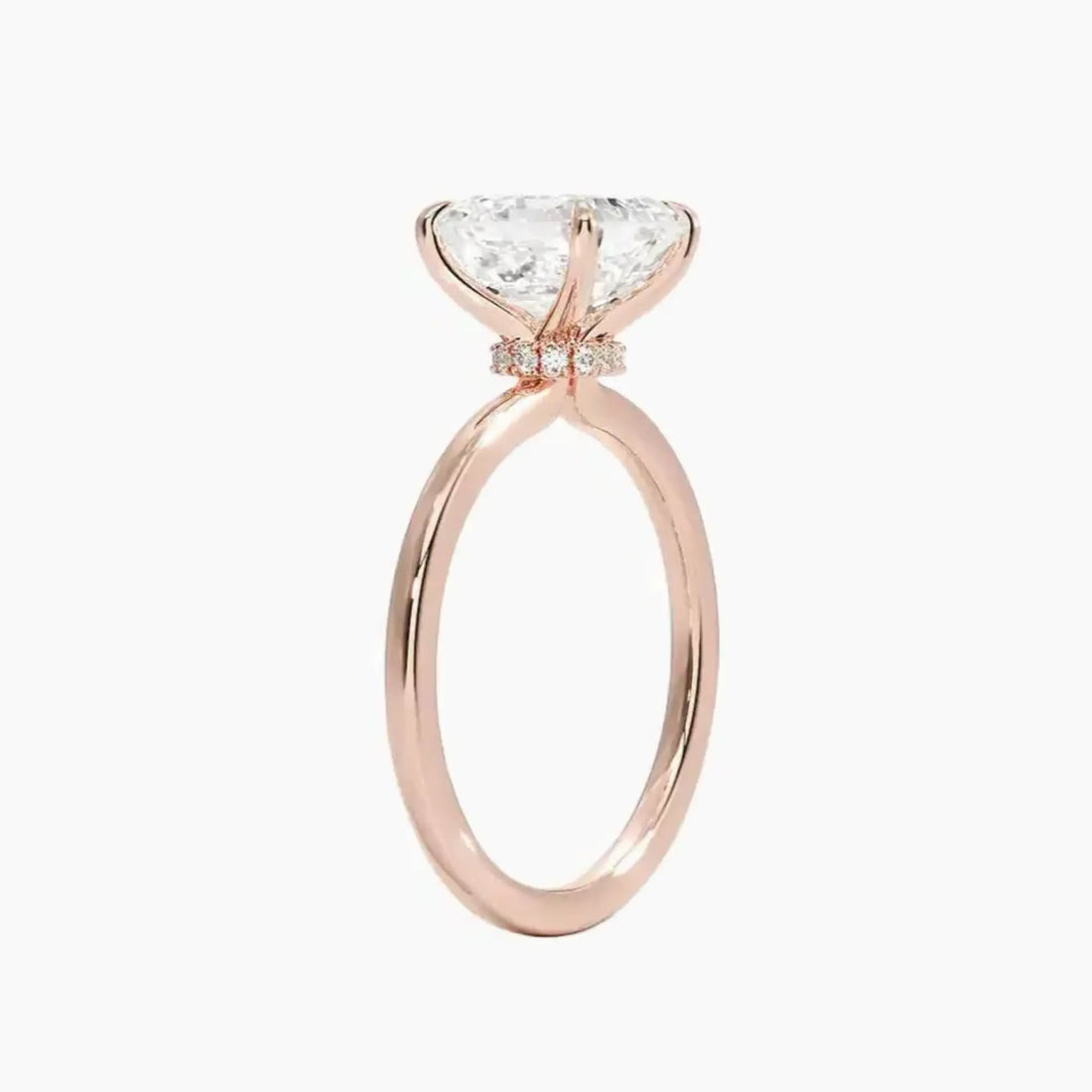 Giselle Asscher Hidden Halo 2.5 Carat Lab Grown Diamond Engagement Ring in 18K Yellow Gold