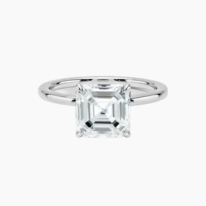 Giselle Asscher Hidden Halo 1 Carat Lab Grown Diamond Engagement Ring in 14K White Gold