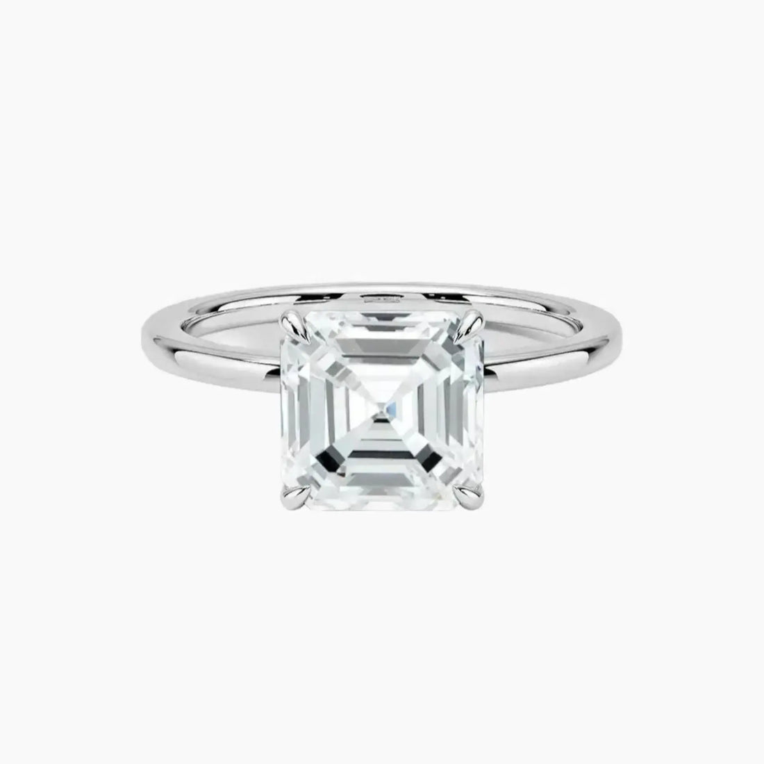 Giselle Asscher Hidden Halo 2 Carat Lab Grown Diamond Engagement Ring in 18K Yellow Gold