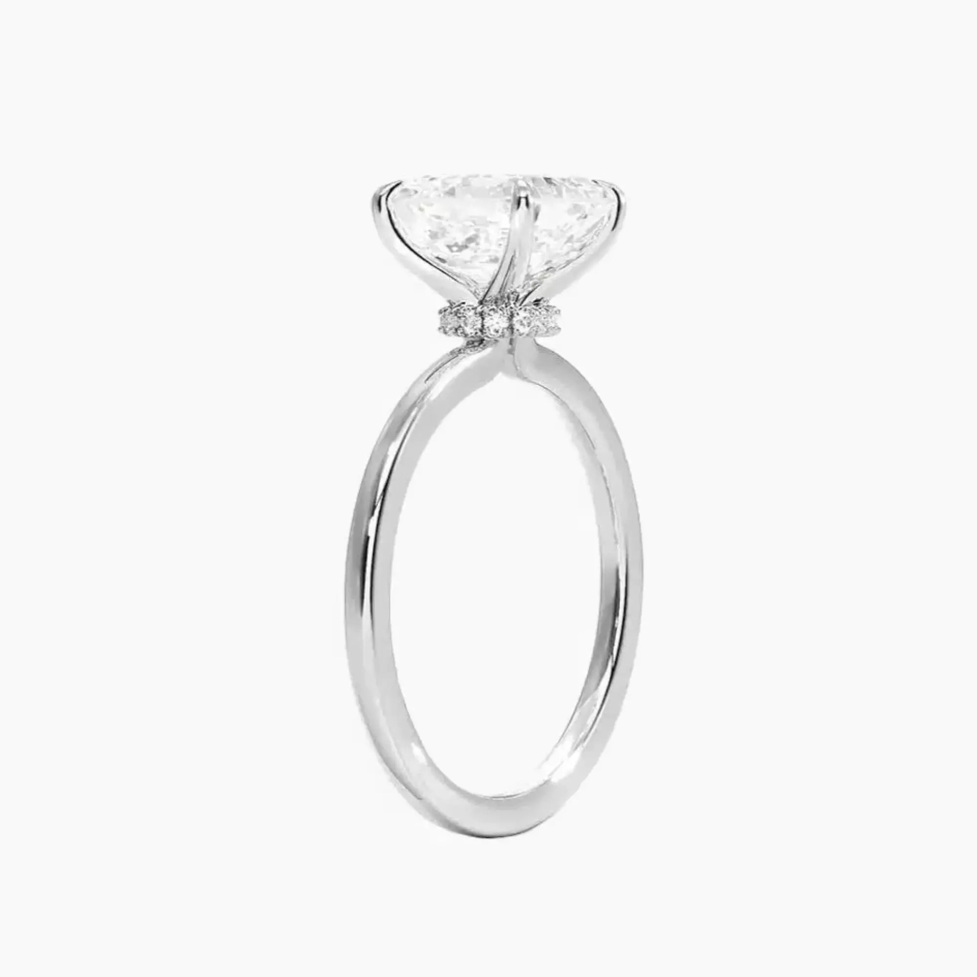 Giselle Asscher Hidden Halo 2 Carat Lab Grown Diamond Engagement Ring in 18K Yellow Gold
