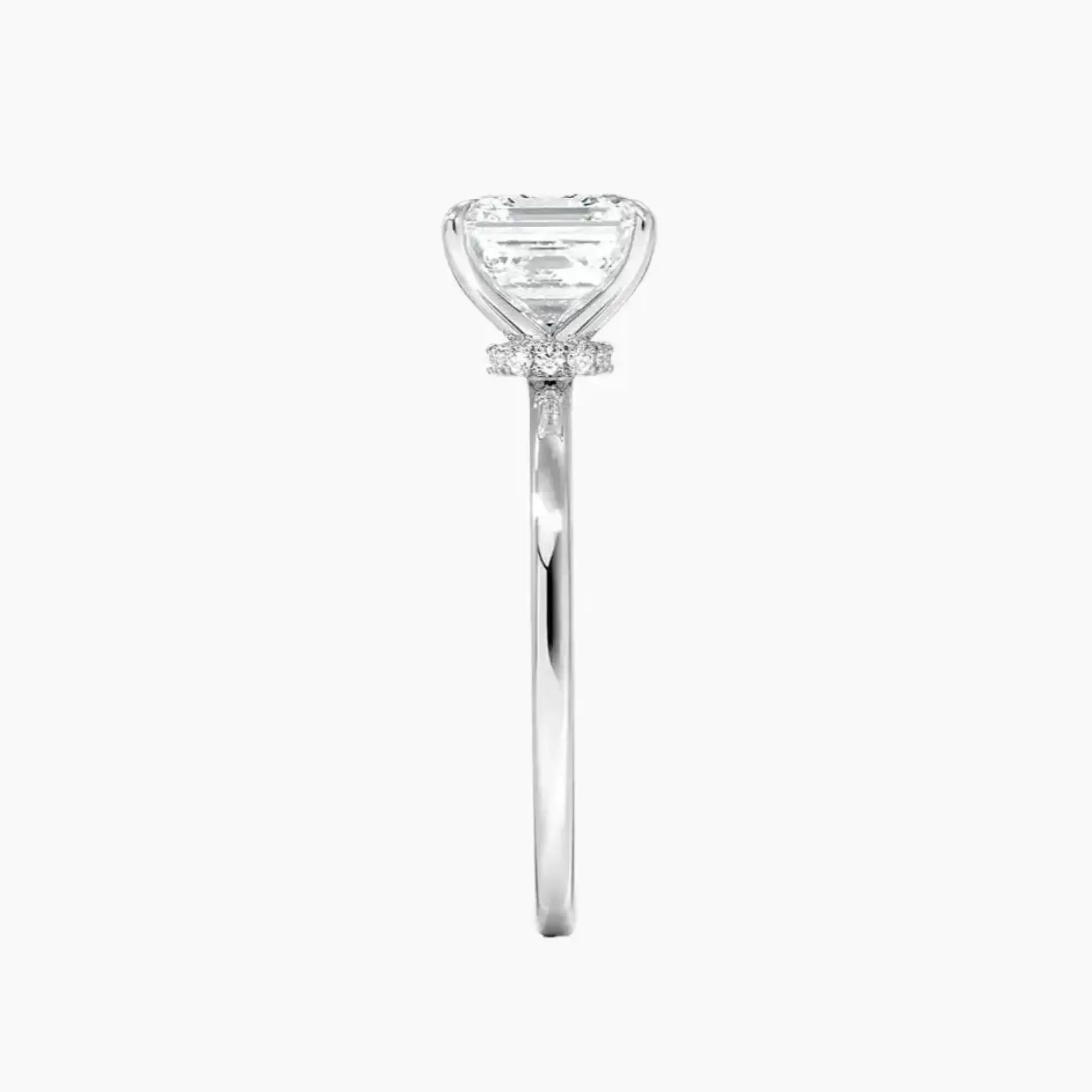Giselle Asscher Hidden Halo 2.5 Carat Lab Grown Diamond Engagement Ring in 18K White Gold