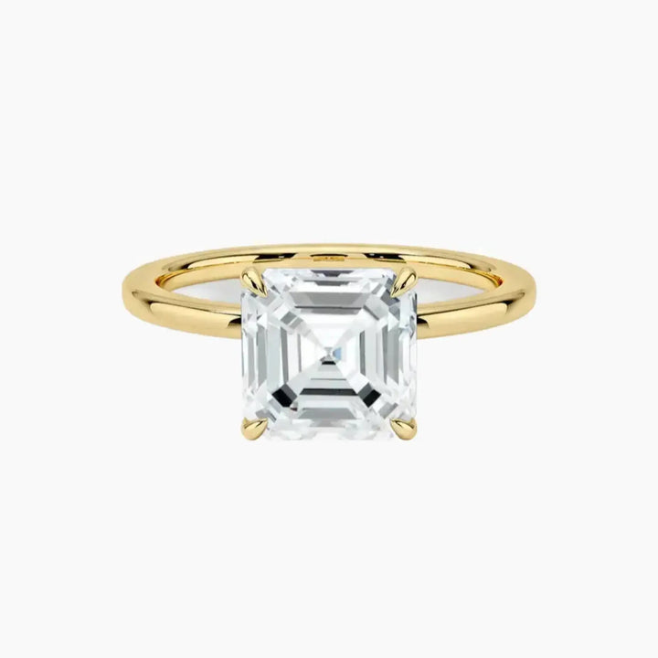 Giselle Asscher Hidden Halo 1 Carat Lab Grown Diamond Engagement Ring in 14K Yellow Gold