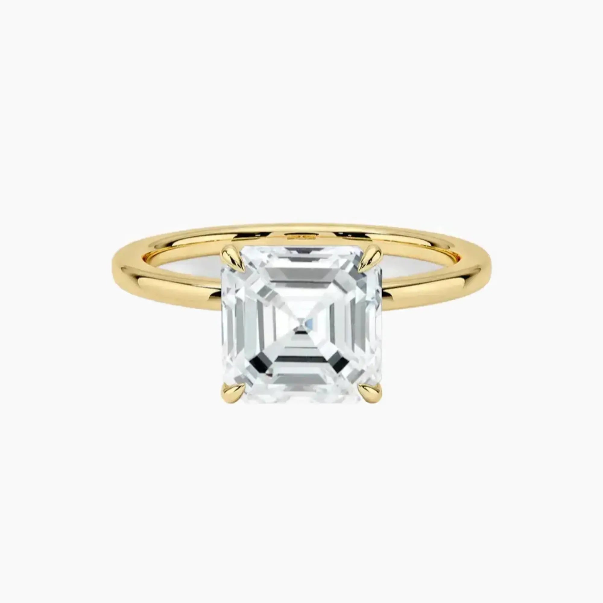 Giselle Asscher Hidden Halo 2.5 Carat Lab Grown Diamond Engagement Ring in 14K White Gold