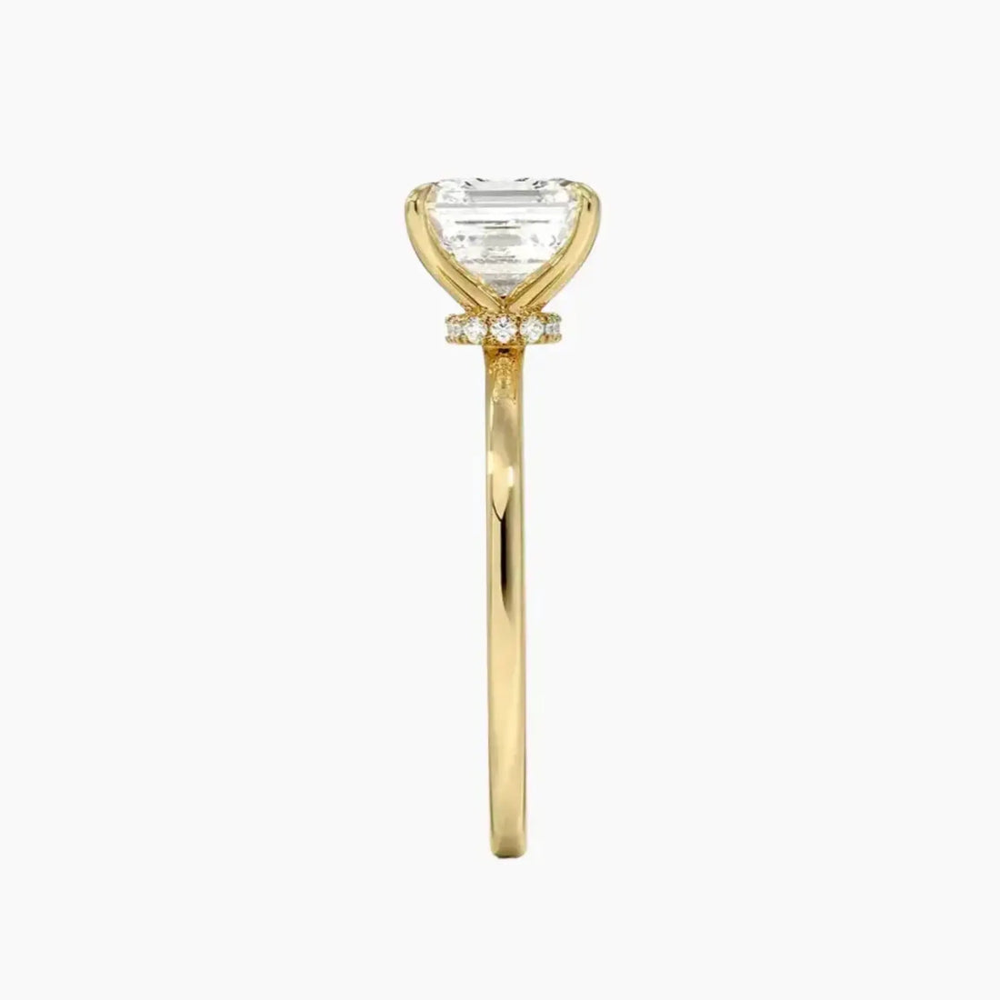Giselle Asscher Hidden Halo 1 Carat Lab Grown Diamond Engagement Ring in 14K White Gold