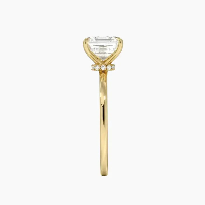 Giselle Asscher Hidden Halo 3 Carat Lab Grown Diamond Engagement Ring in 18K Rose Gold