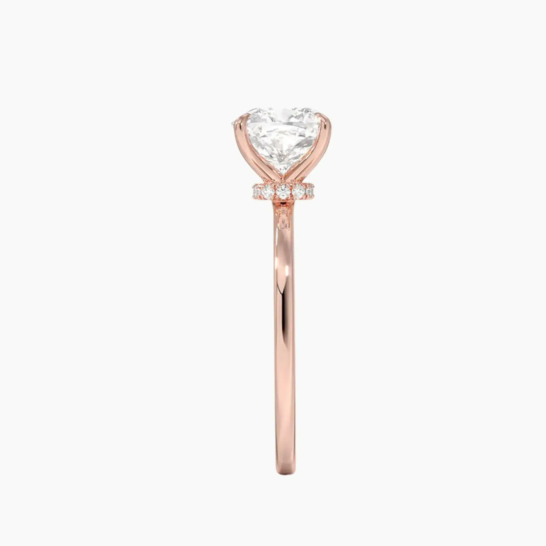 Giselle Cushion Hidden Halo 1.5 Carat Lab Grown Diamond Engagement Ring in 18K White Gold
