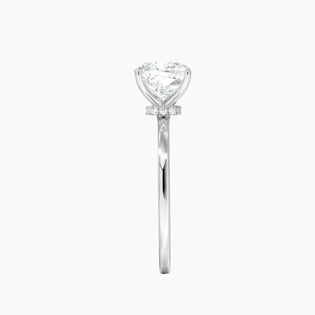 Giselle Cushion Hidden Halo 3 Carat Lab Grown Diamond Engagement Ring in 14K Rose Gold