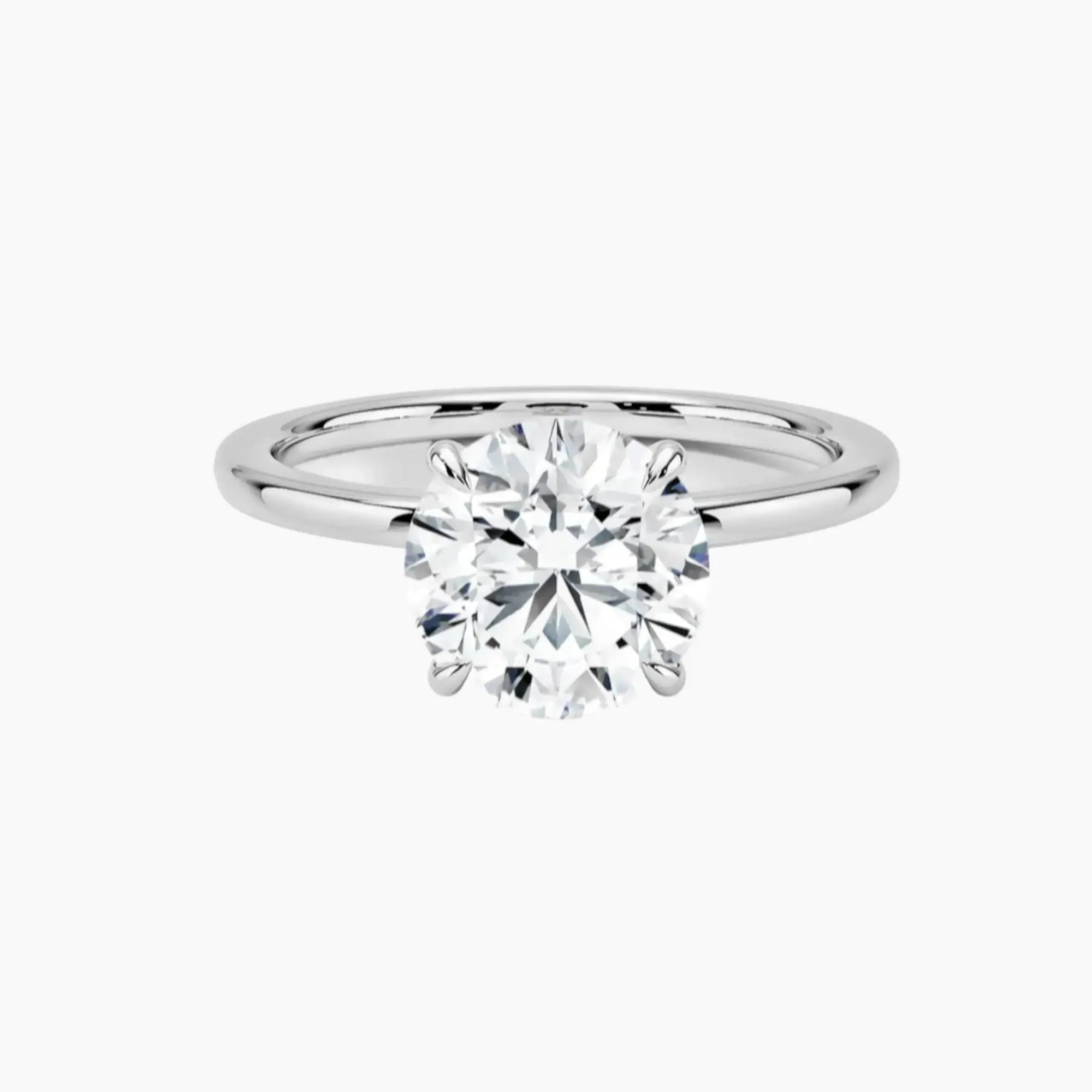 Giselle Round Hidden Halo 1.5 Carat Lab Grown Diamond Engagement Ring in 18K Rose Gold