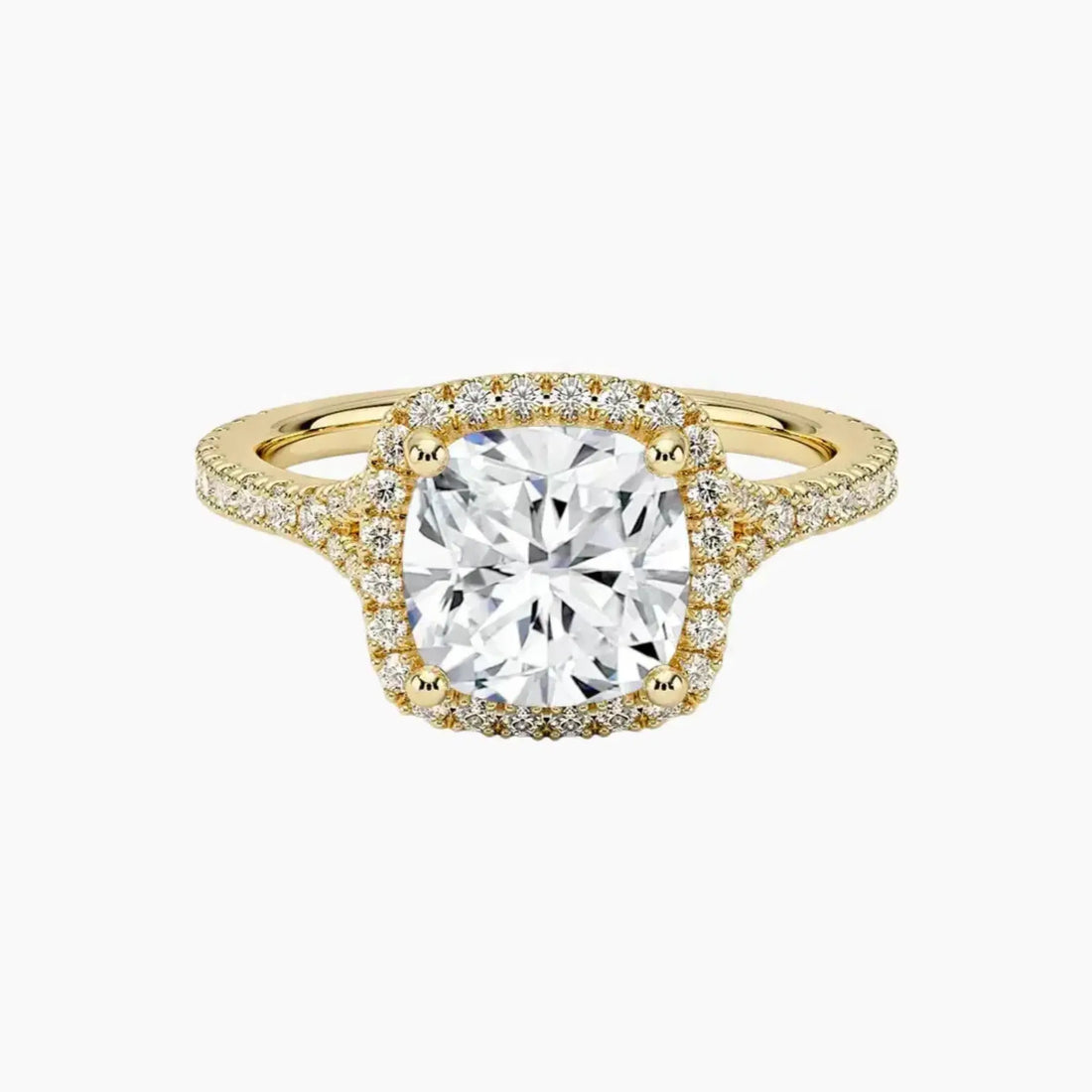 Lysandra Cushion Hidden Halo 1 Carat Lab Grown Diamond Engagement Ring in 14K Rose Gold
