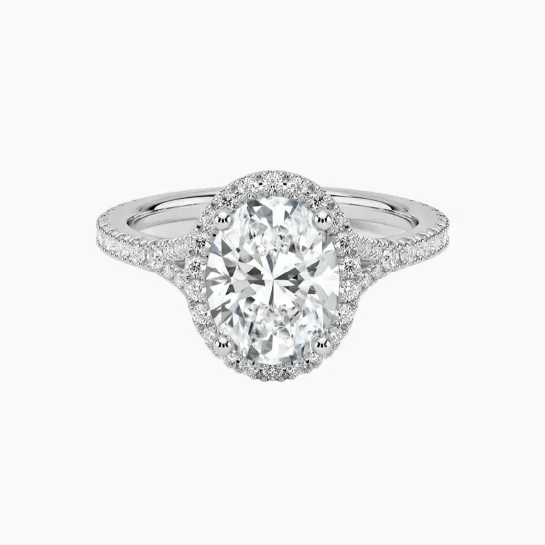 Lysandra Oval Hidden Halo 1.5 Carat Lab Grown Diamond Engagement Ring in 14K Yellow Gold