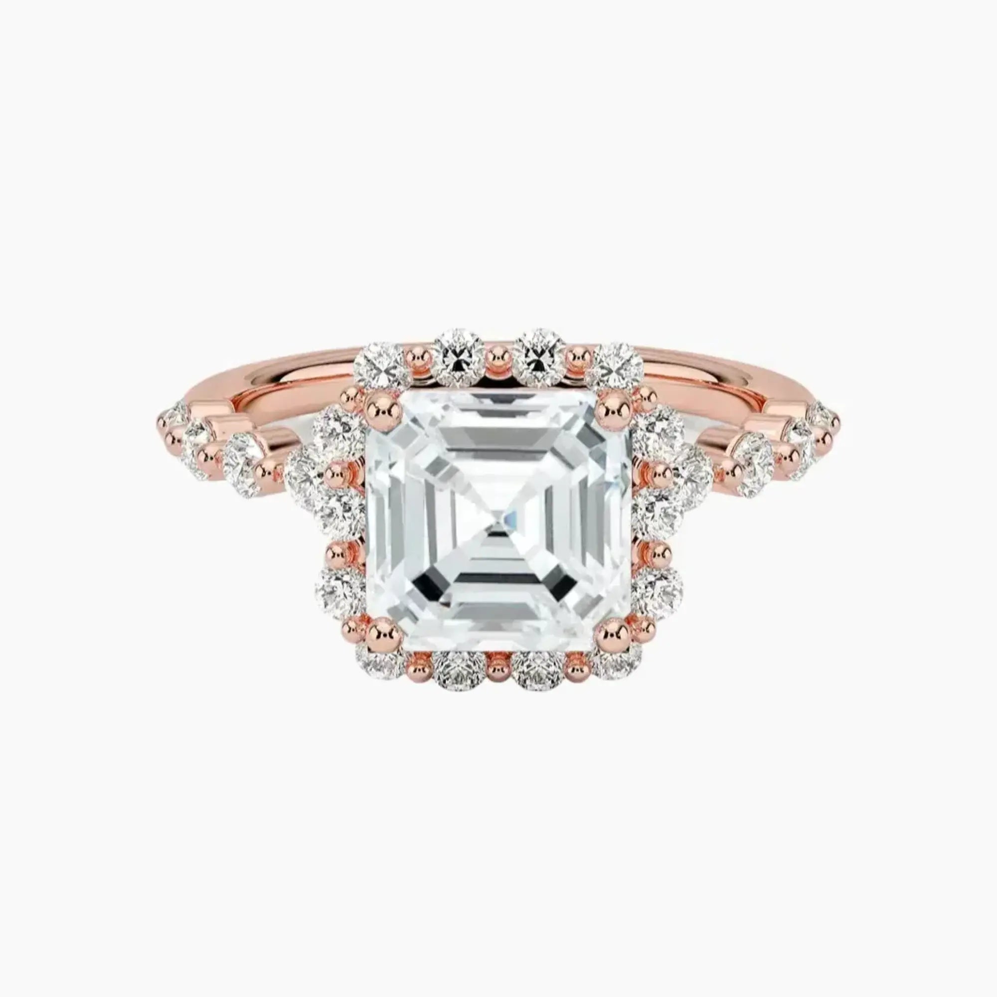 Anthea Asscher Designer Diamond Ring Setting in 18K Yellow Gold