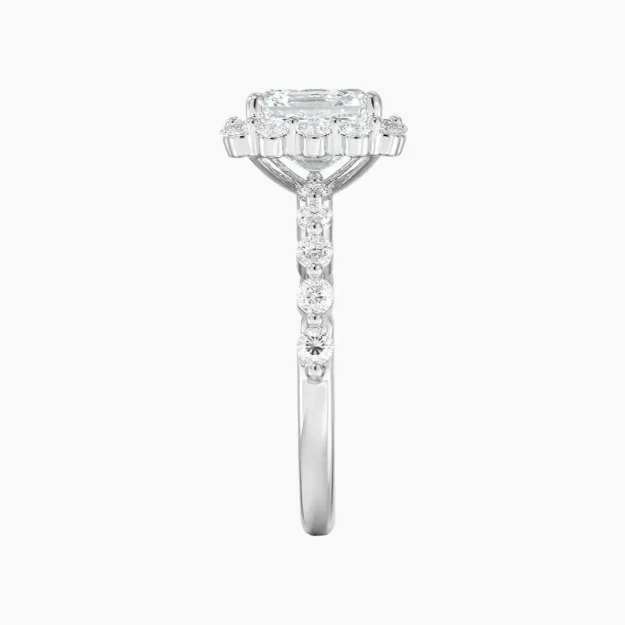 Anthea Asscher Designer 1.5 Carat Lab Grown Diamond Engagement Ring in 18K Rose Gold