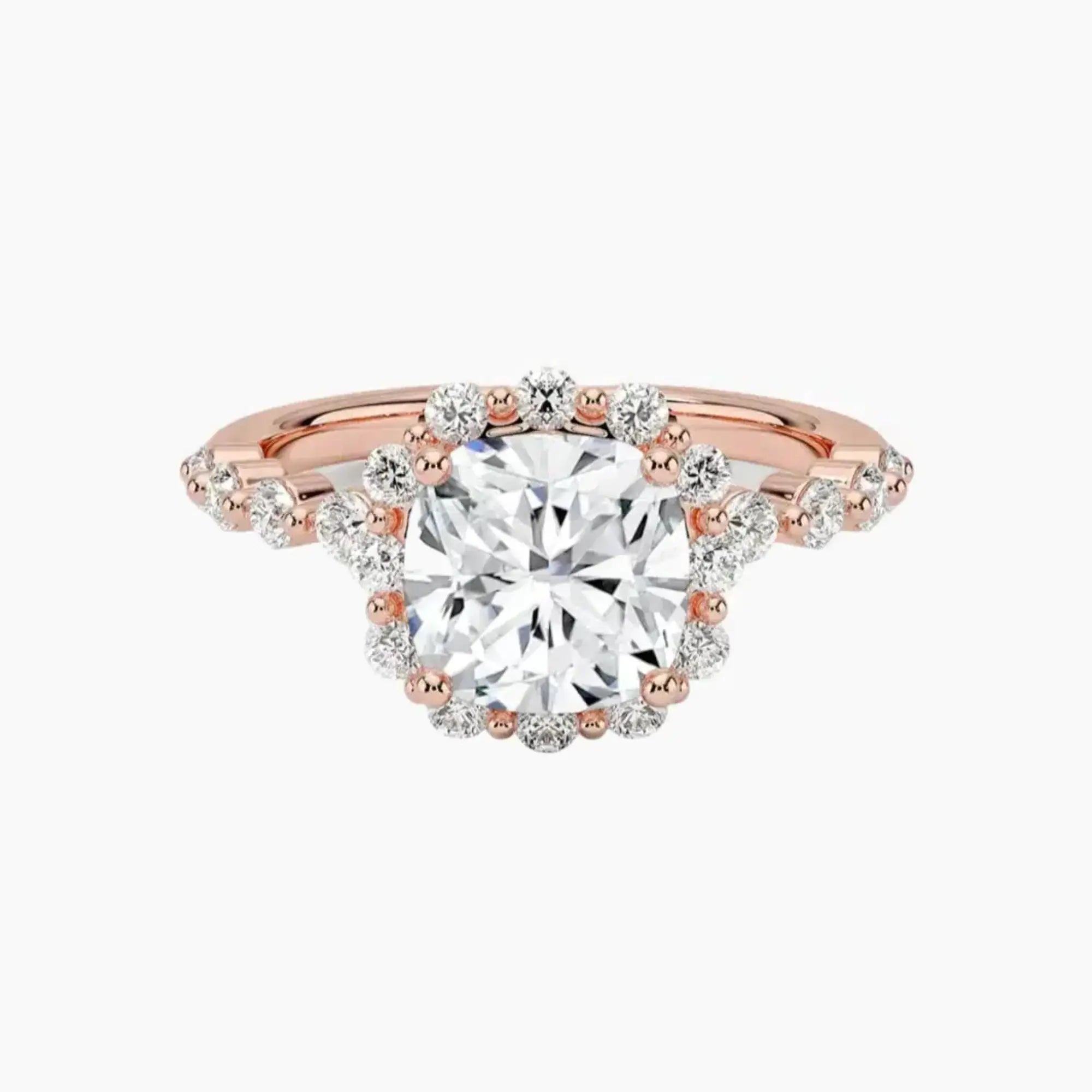 Anthea Cushion Designer 1.5 Carat Lab Grown Diamond Engagement Ring in 18K Yellow Gold