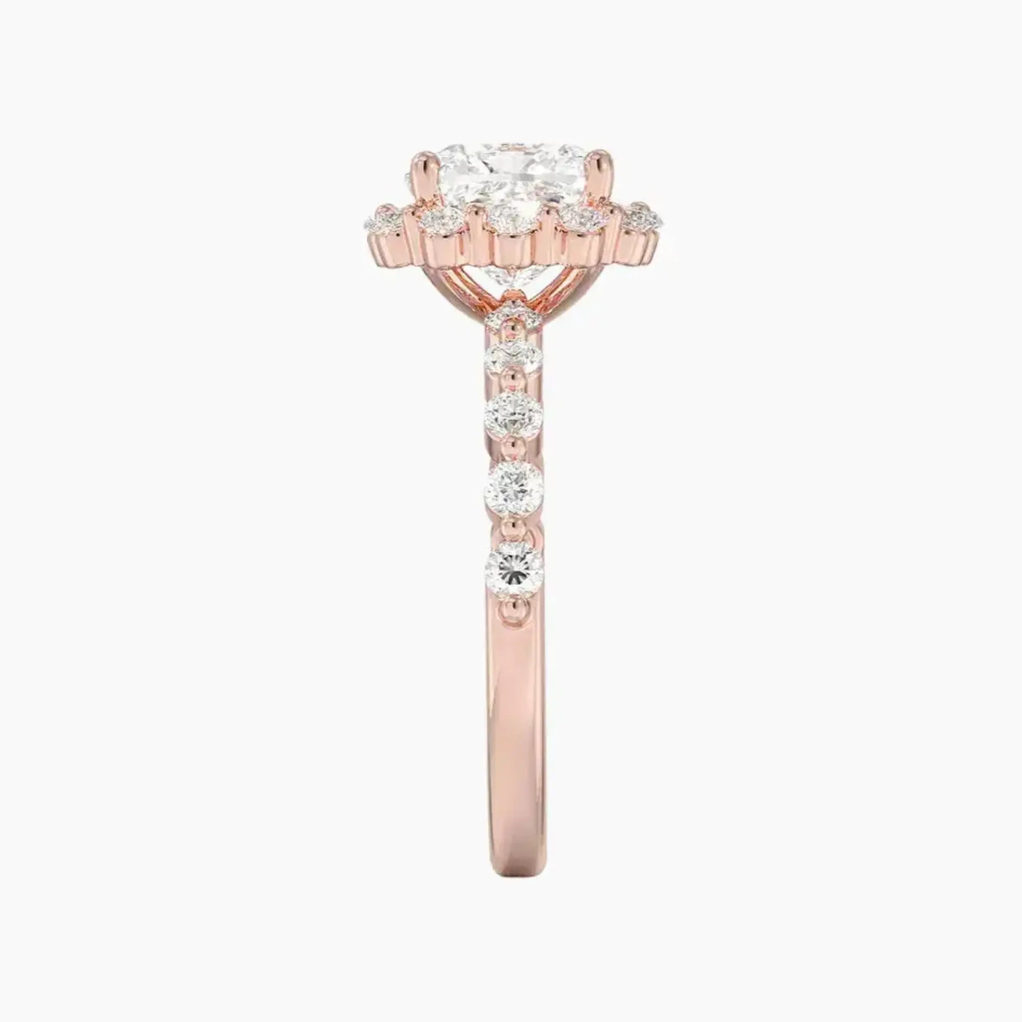 Anthea Cushion Designer Diamond Ring Setting in 18K Yellow Gold