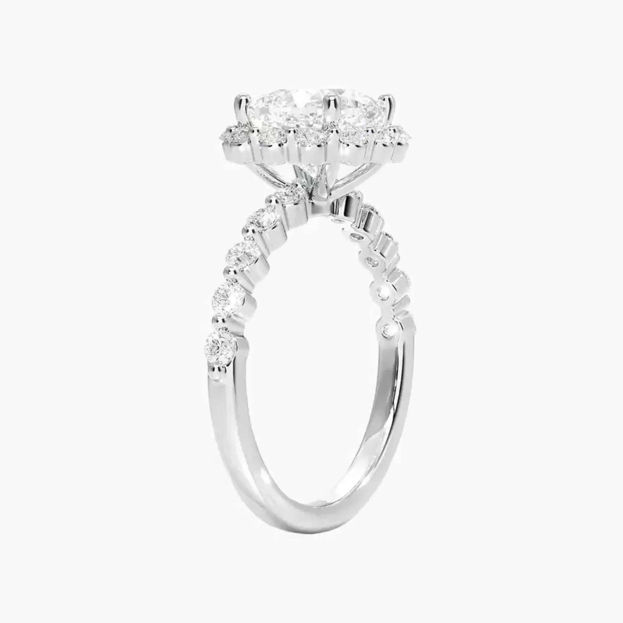 Anthea Cushion Designer Diamond Ring Setting in 18K Yellow Gold
