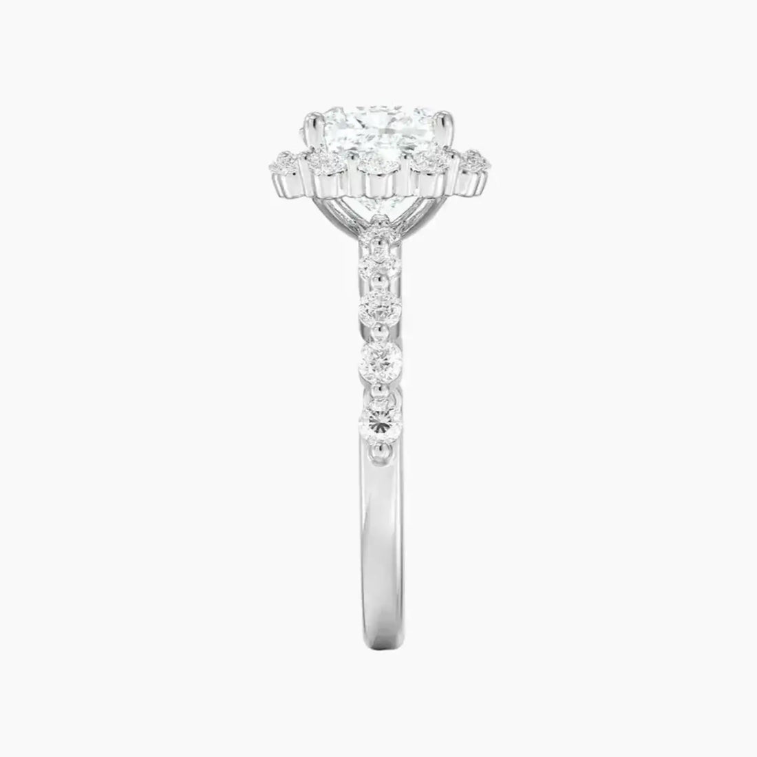 Anthea Cushion Designer Diamond Ring Setting in 18K Yellow Gold