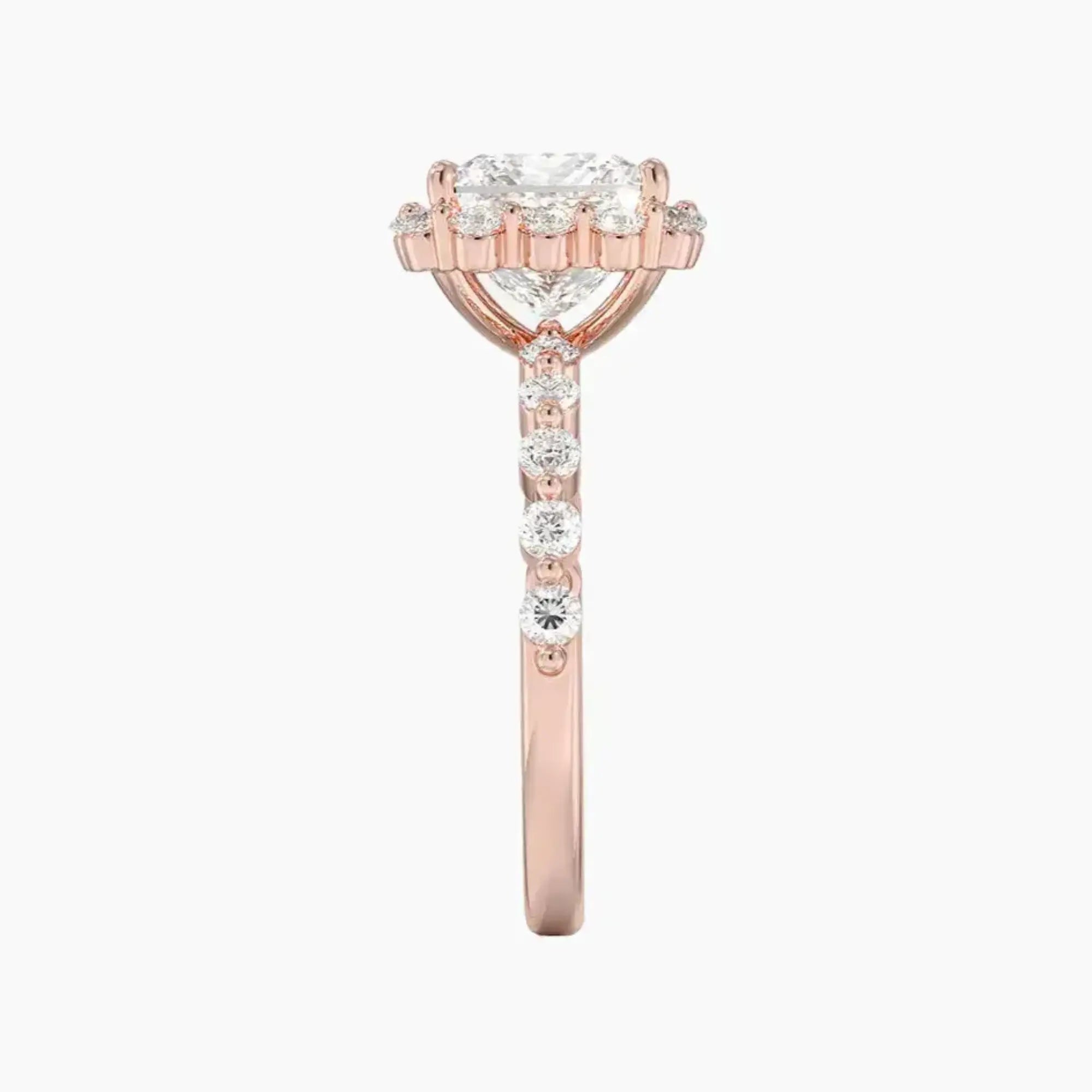 Anthea Princess Designer 1 Carat Lab Grown Diamond Engagement Ring in 18K Yellow Gold