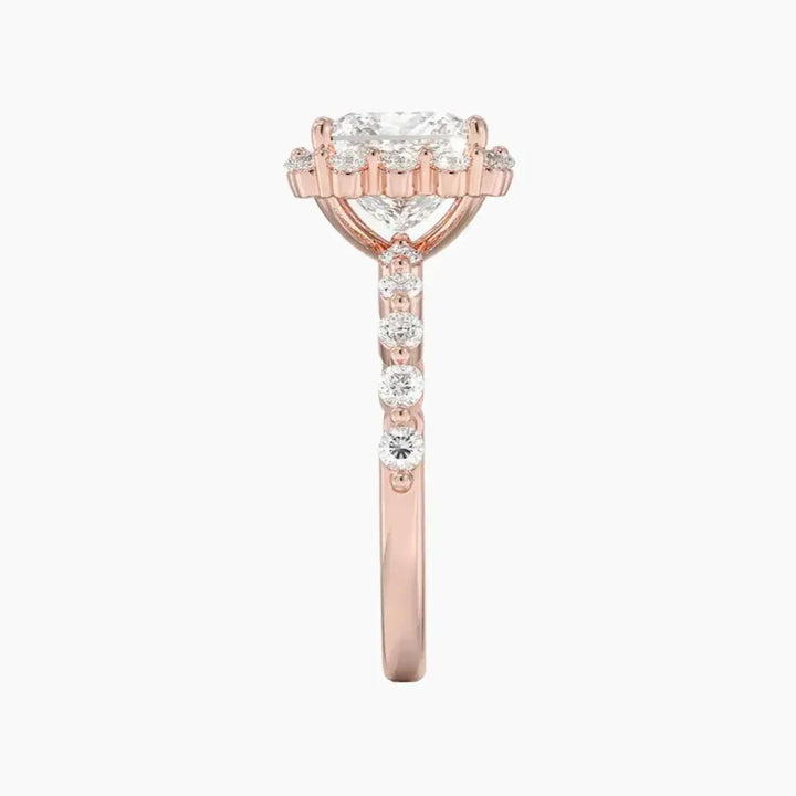 Anthea Princess Designer 1 Carat Lab Grown Diamond Engagement Ring in 18K Yellow Gold