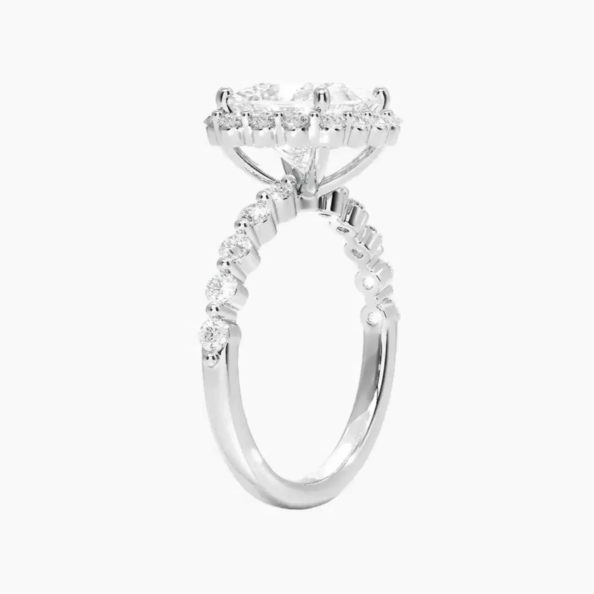Anthea Princess Designer 1.5 Carat Lab Grown Diamond Engagement Ring in 14K Yellow Gold