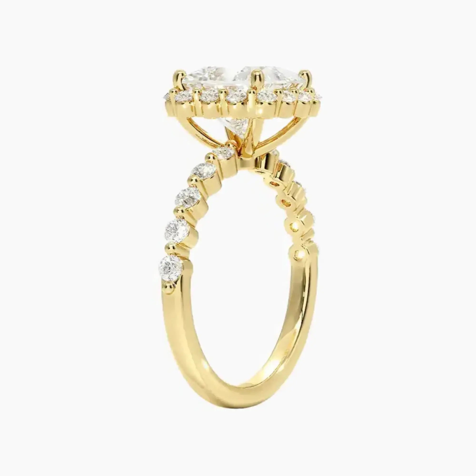 Anthea Princess Designer 2 Carat Lab Grown Diamond Engagement Ring in 14K White Gold