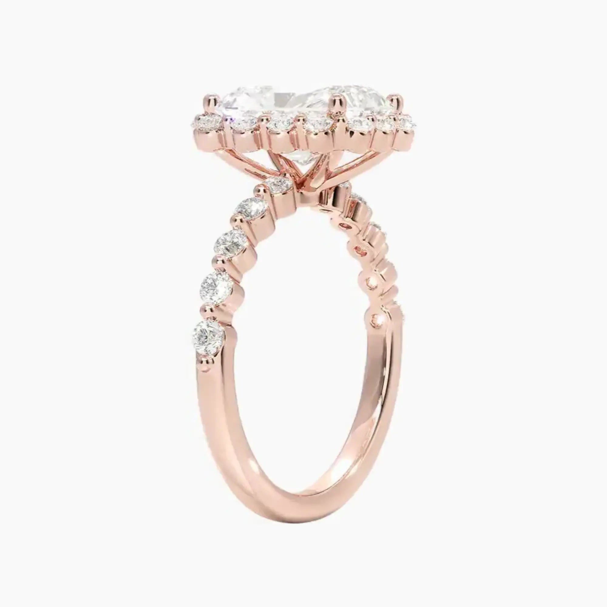 Anthea Radiant Designer Diamond Ring Setting in 18K Yellow Gold