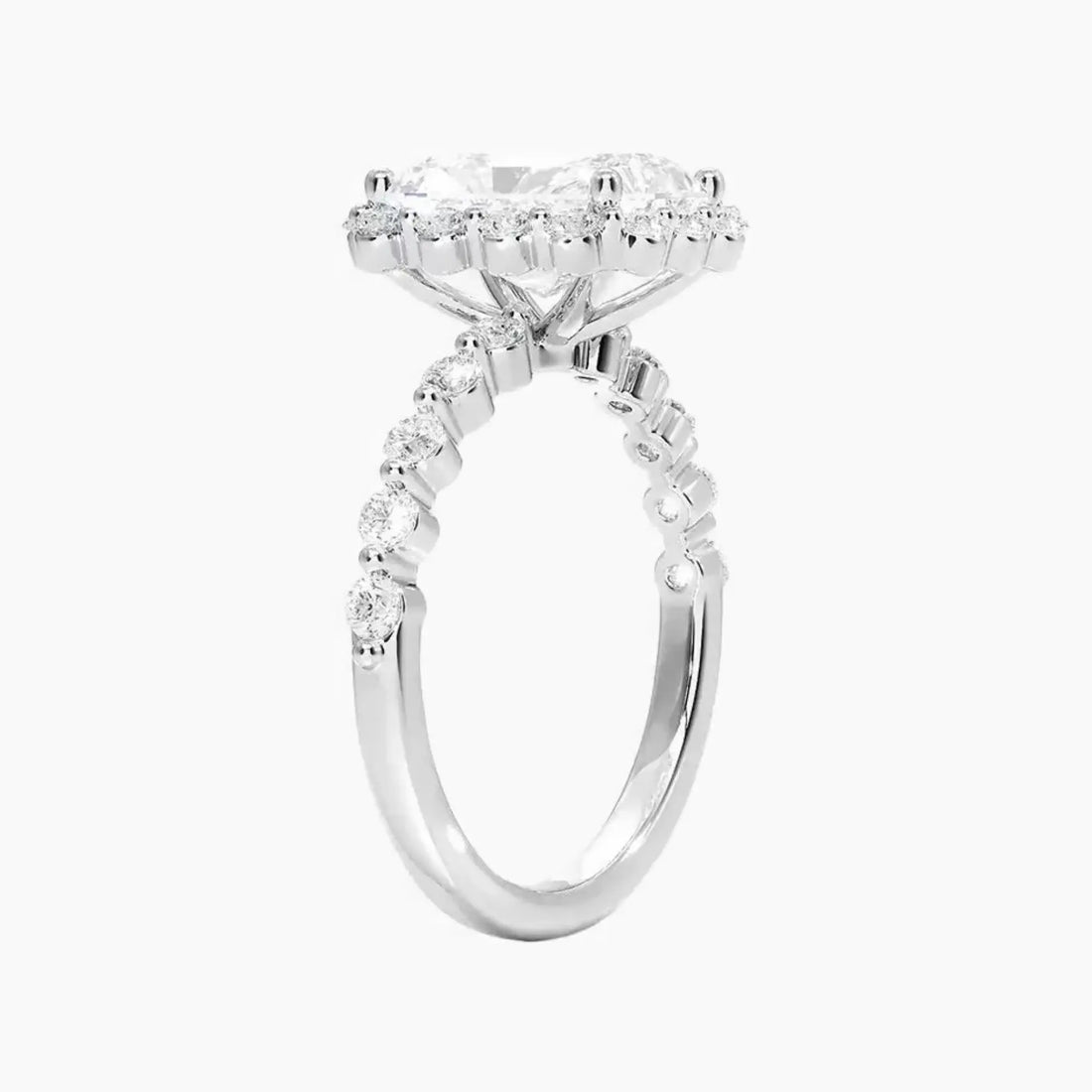 Anthea Radiant Designer 1.5 Carat Lab Grown Diamond Engagement Ring in 18K Rose Gold