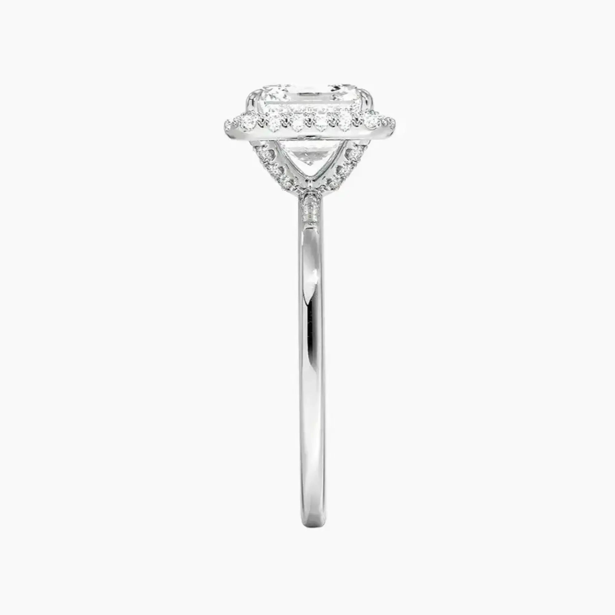 Cassiopeia Asscher Hidden Halo 1 Carat Lab Grown Diamond Engagement Ring in 14K Rose Gold