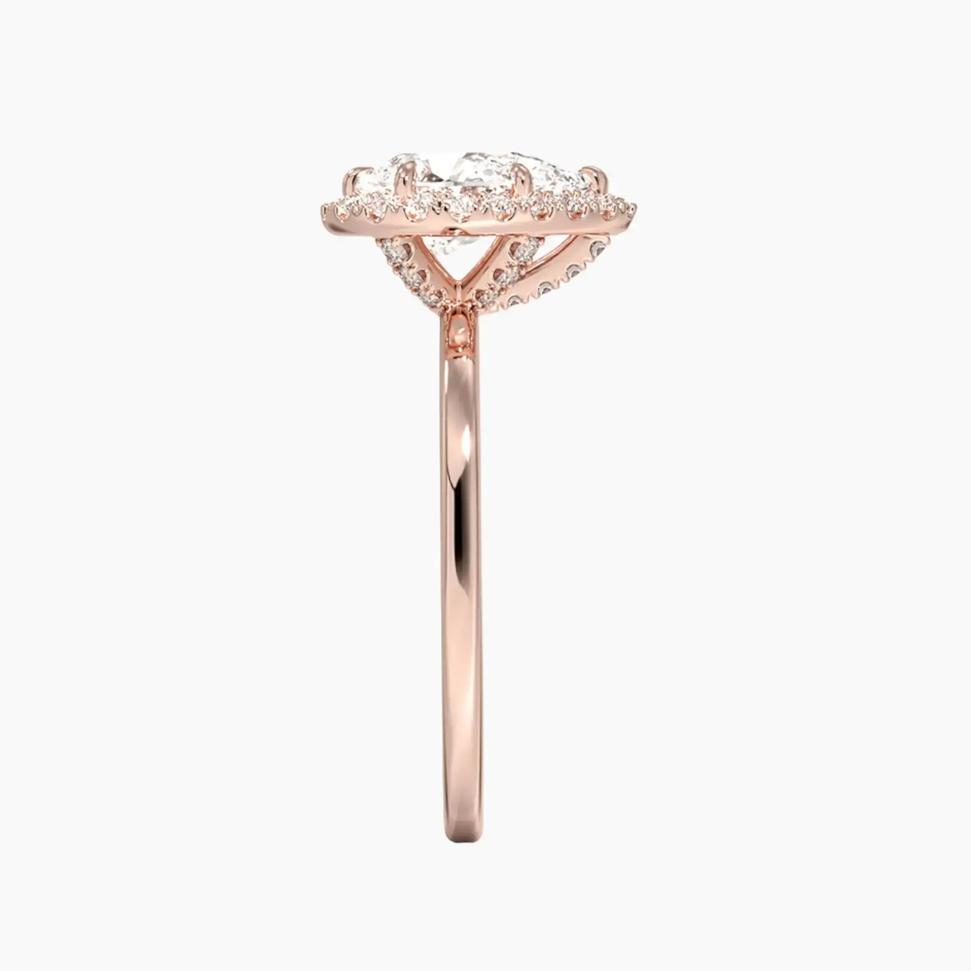 Cassiopeia Pear Hidden Halo 1.5 Carat Lab Grown Diamond Engagement Ring in 14K White Gold