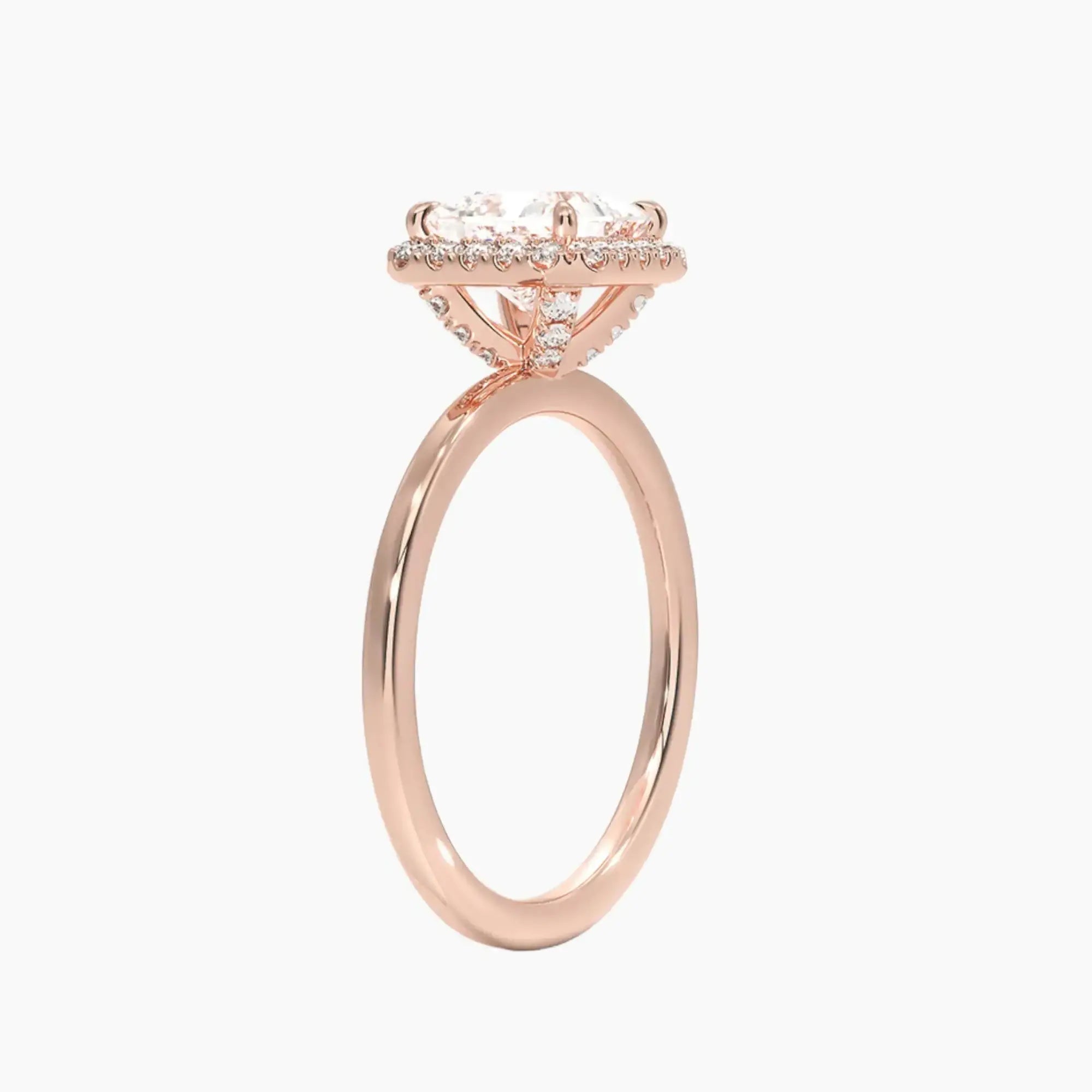 Cassiopeia Princess Hidden Halo 1.5 Carat Lab Grown Diamond Engagement Ring in 14K Yellow Gold