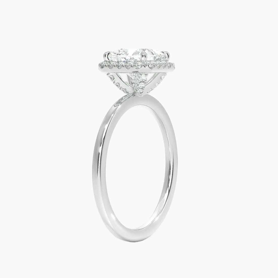 Cassiopeia Princess Hidden Halo 3 Carat Lab Grown Diamond Engagement Ring in 18K Yellow Gold