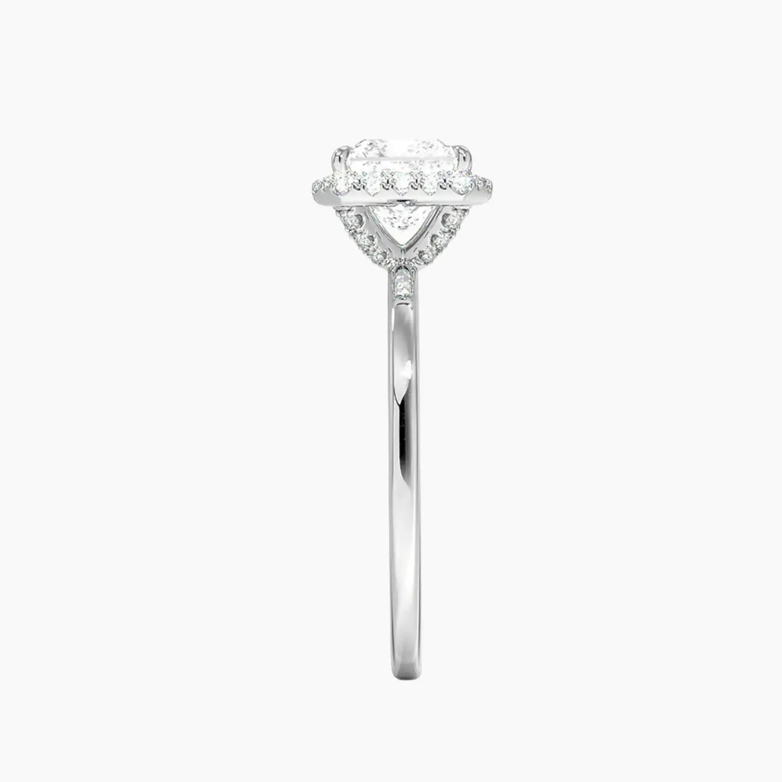 Cassiopeia Princess Hidden Halo 2 Carat Lab Grown Diamond Engagement Ring in 18K Rose Gold
