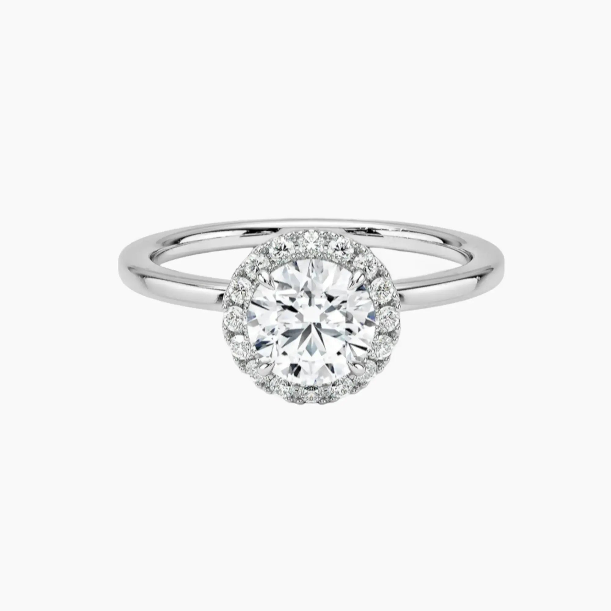 Cassiopeia Round Hidden Halo 2 Carat Lab Grown Diamond Engagement Ring in 18K Rose Gold