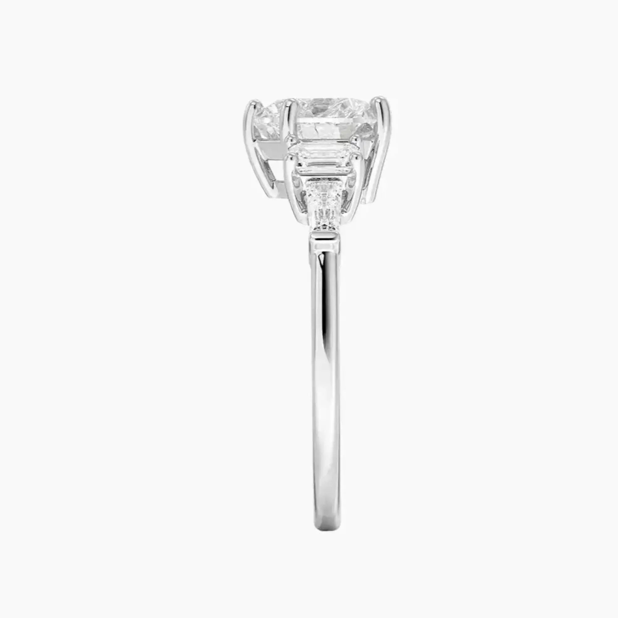 Delphine Five Stone Heart Designer 1.5 Carat Lab Grown Diamond Engagement Ring in 14K Rose Gold