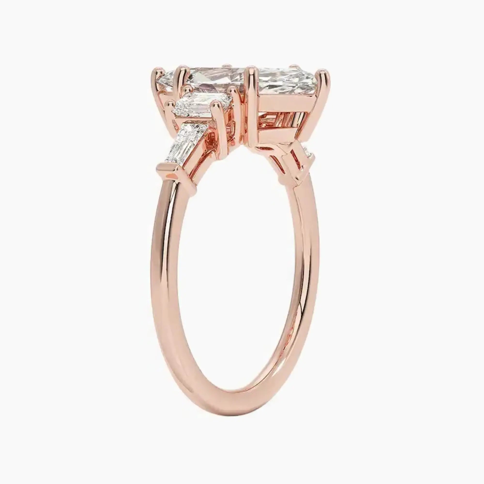Delphine Five Stone Marquise Designer Diamond Ring Setting in 14K Yellow Gold