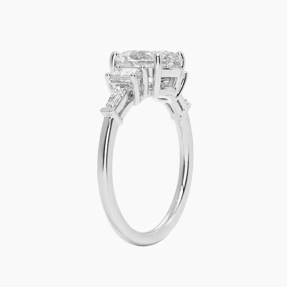 Delphine Five Stone Oval Designer 2.5 Carat Lab Grown Diamond Engagement Ring in 14K Yellow Gold