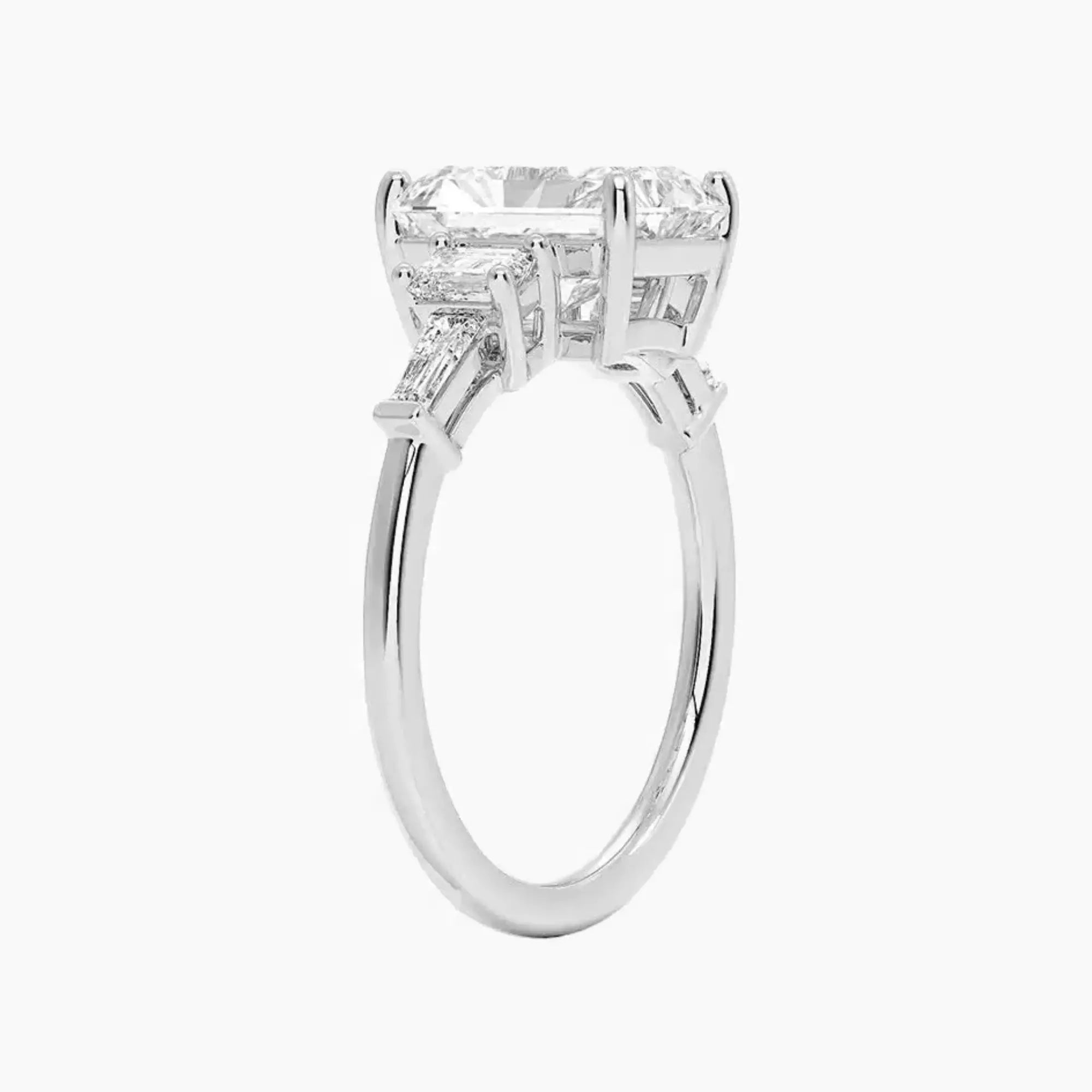 Delphine Five Stone Radiant Designer 2.5 Carat Lab Grown Diamond Engagement Ring in 18K Yellow Gold