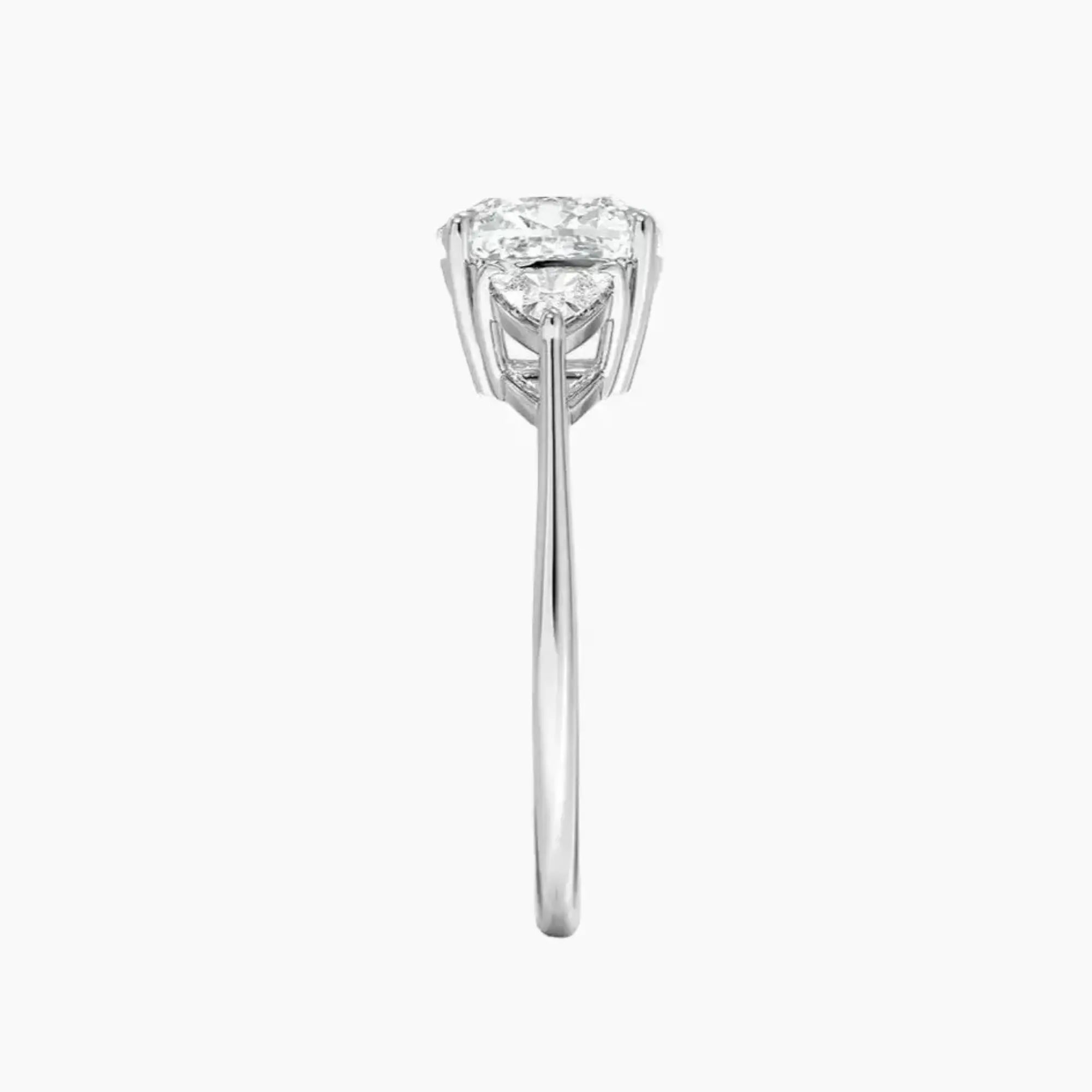 Elowen Cushion Three Stone 1.5 Carat Lab Grown Diamond Engagement Ring in 18K Rose Gold