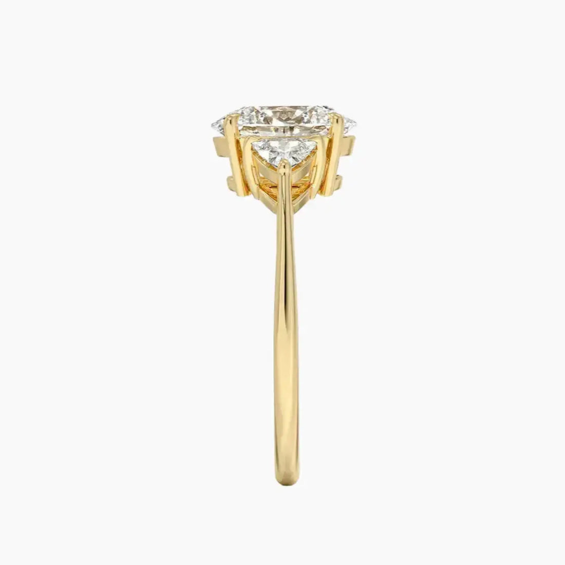 Elowen Oval Three Stone 1.5 Carat Lab Grown Diamond Engagement Ring in 14K White Gold