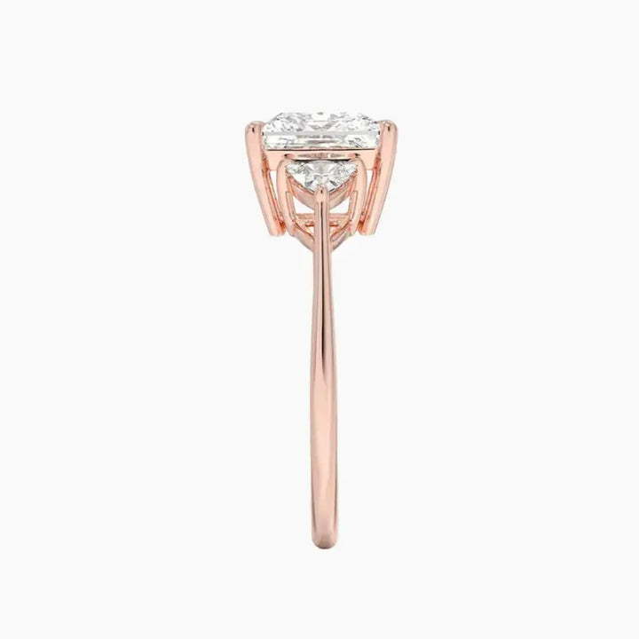 Elowen Princess Three Stone 1 Carat Lab Grown Diamond Engagement Ring in 14K Yellow Gold