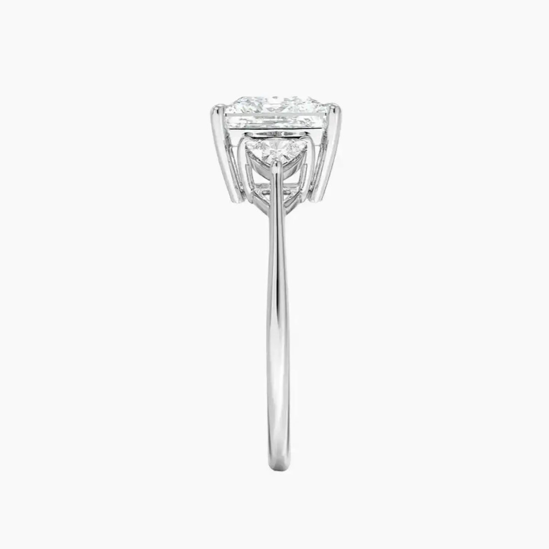 Elowen Princess Three Stone Diamond Ring Setting in 14K Yellow Gold