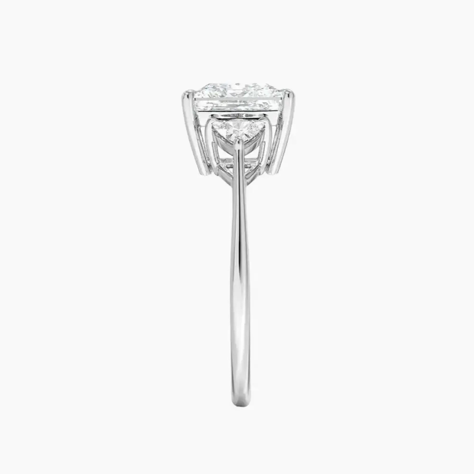 Elowen Princess Three Stone 3 Carat Lab Grown Diamond Engagement Ring in 18K Yellow Gold