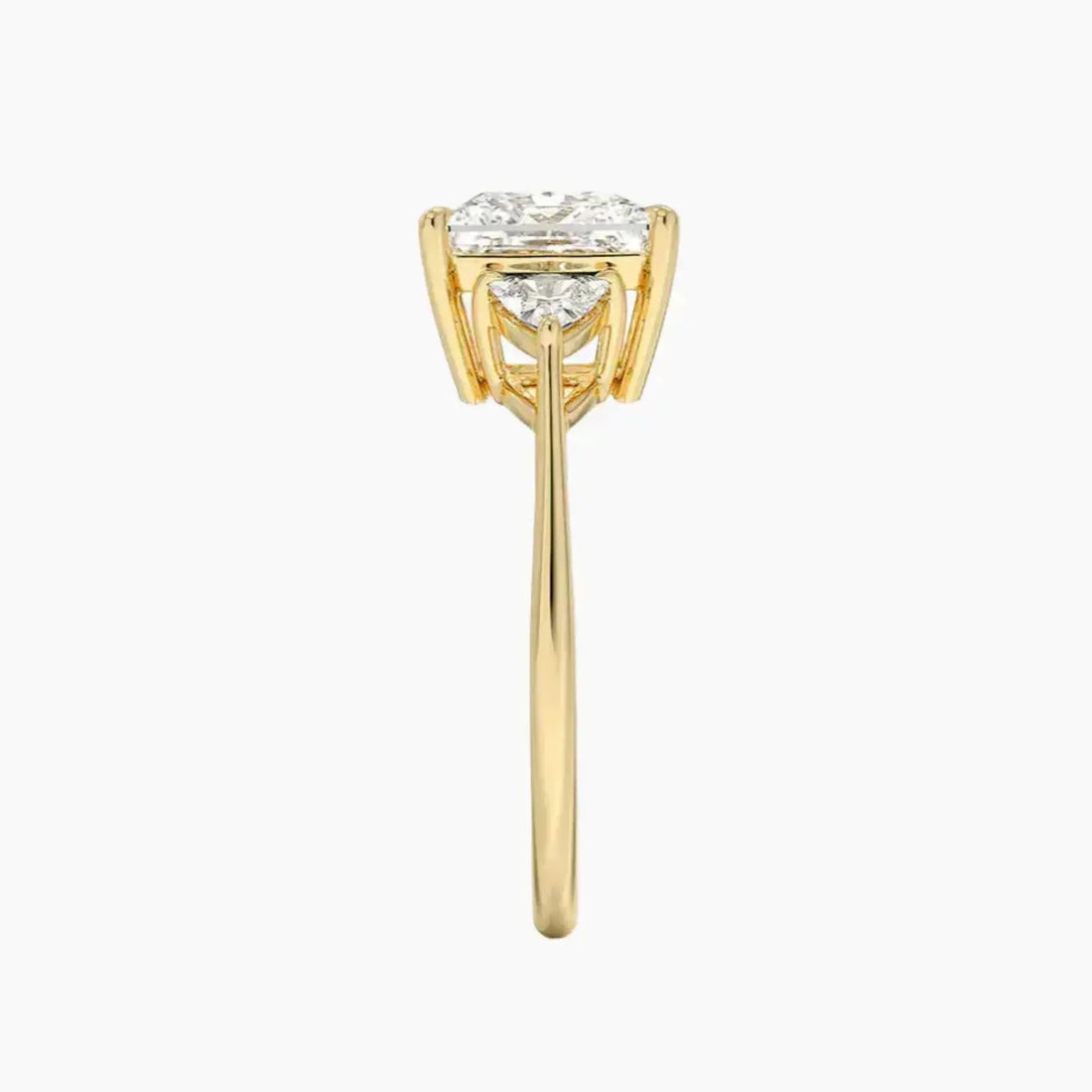 Elowen Princess Three Stone 1 Carat Lab Grown Diamond Engagement Ring in 14K White Gold