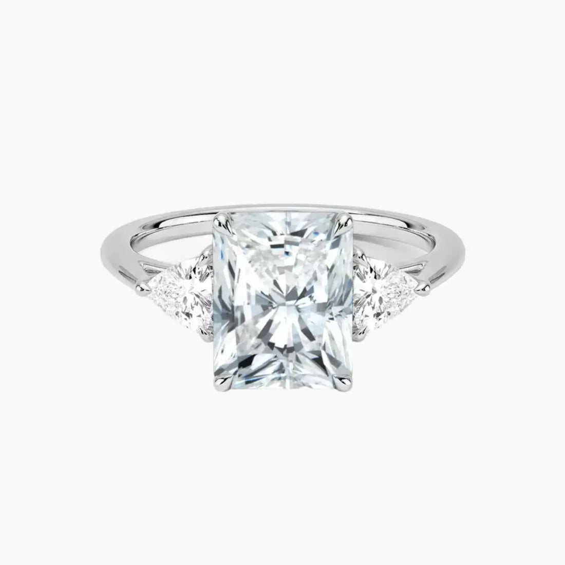 Elowen Radiant Three Stone 1.5 Carat Lab Grown Diamond Engagement Ring in 14K Rose Gold